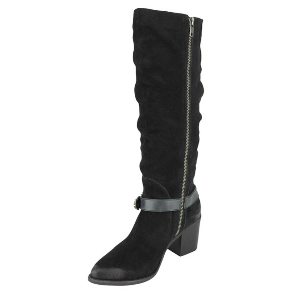 Naughty Monkey Natasha Western Buckle Suede Boots